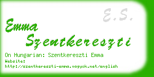 emma szentkereszti business card